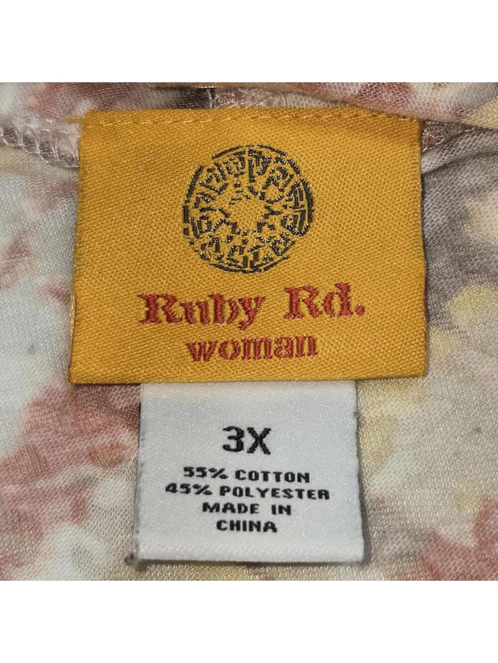 Ruby Rd Pink Patterned Open Front Cardigan Plus Size 3X - Picture 7 of 8